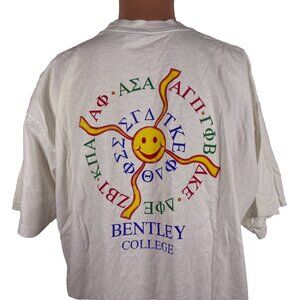 Vintage Bentley College T Shirt Mens XL Greek Week Fraternity Sorority 90s